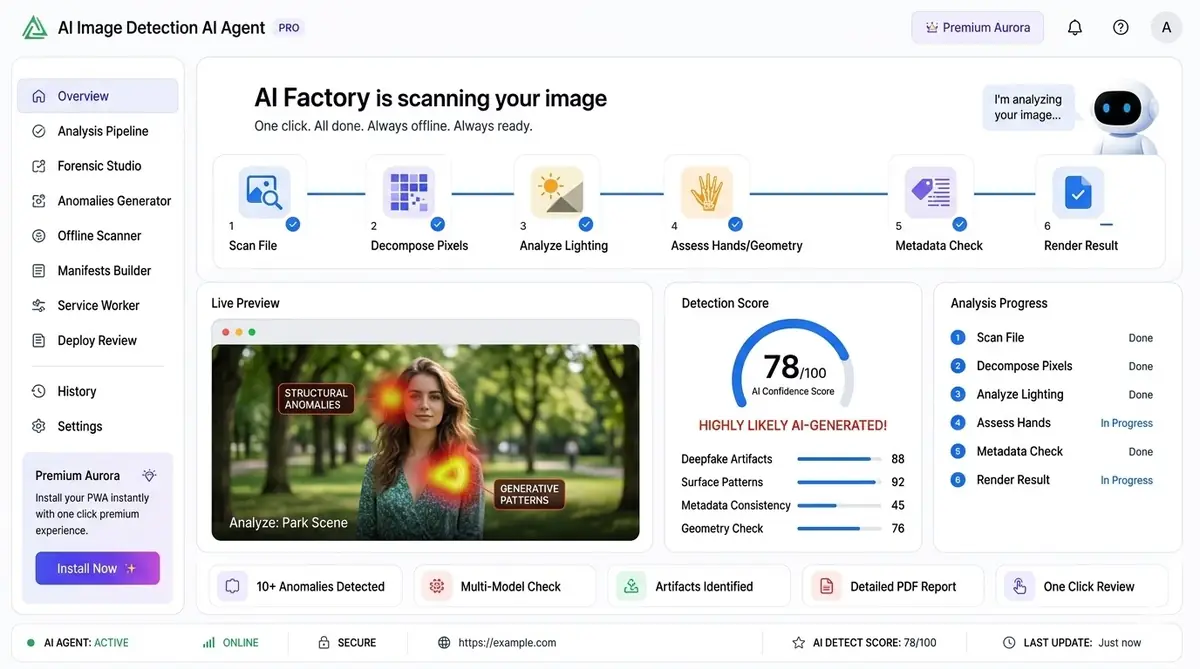 AI URL parser assistant — example of the AI tool dashboard software